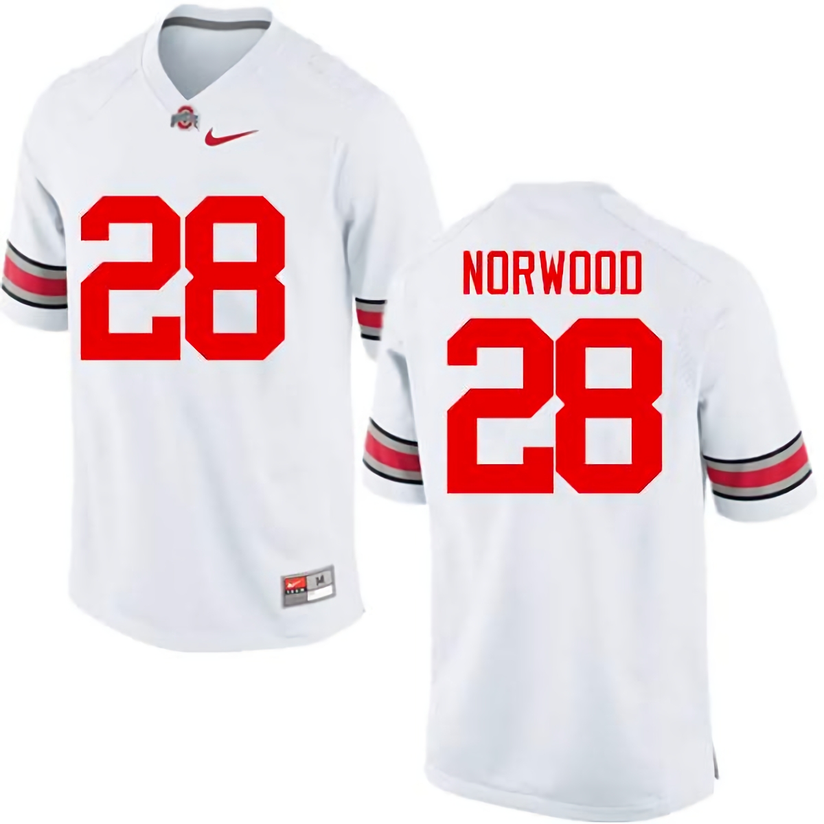 Joshua Norwood Ohio State Buckeyes Men's NCAA #28 Nike White College Stitched Football Jersey AEQ7756WE